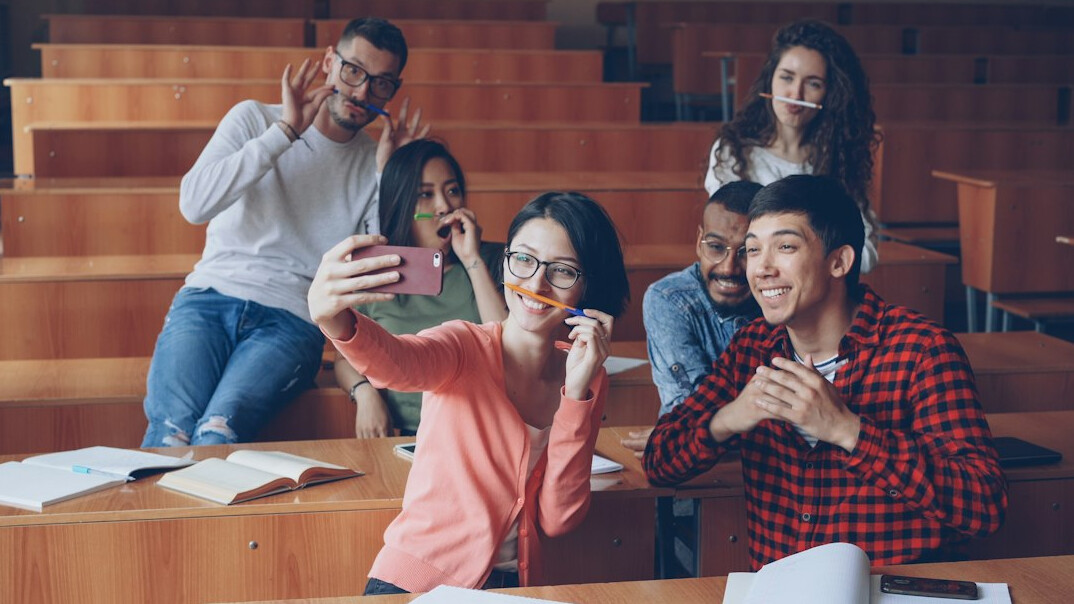 group of students in classroom